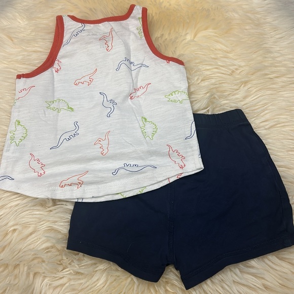 Soverign Code Dinosaur Style White Tank & Pocket & George Blue Shorts Size 18M - Picture 7 of 7